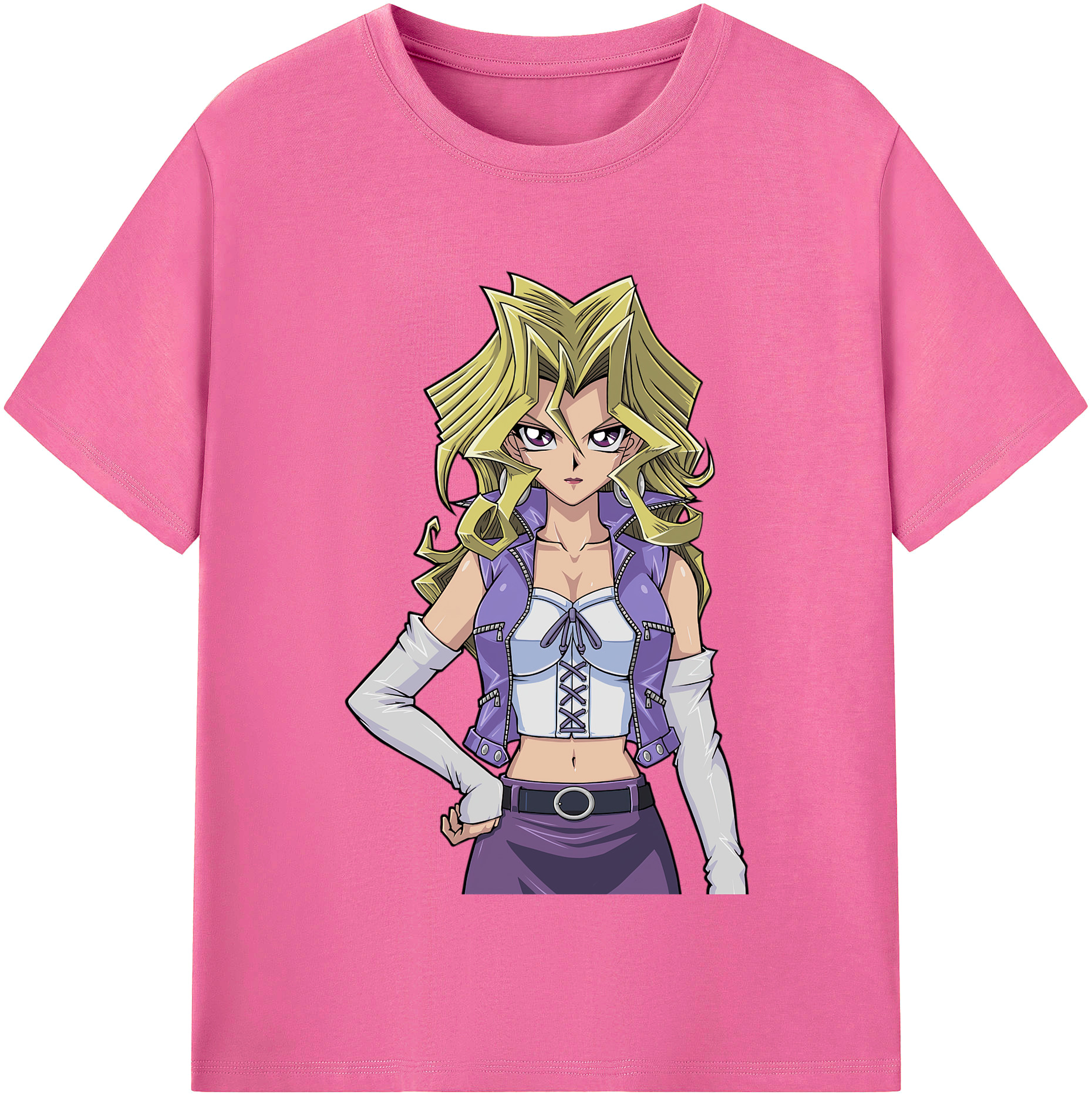 （画像用） 遊☆戯☆王 Yu-Gi-Oh! レディースカジュアルプリントTシャツ（綿100％）